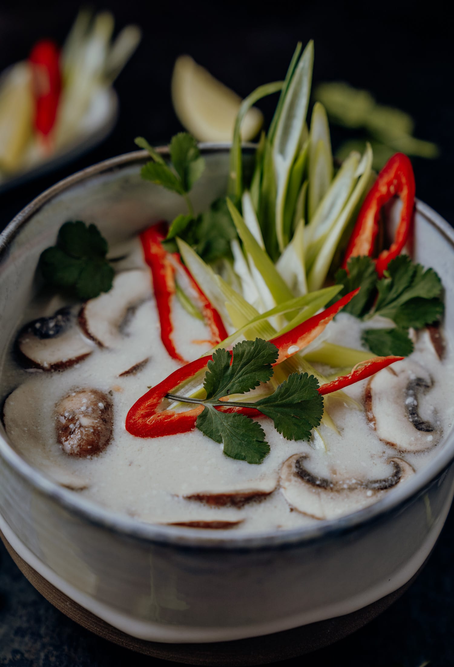 Tom Kha Gai – thailändische Hühnersuppe mit Kokosmilch