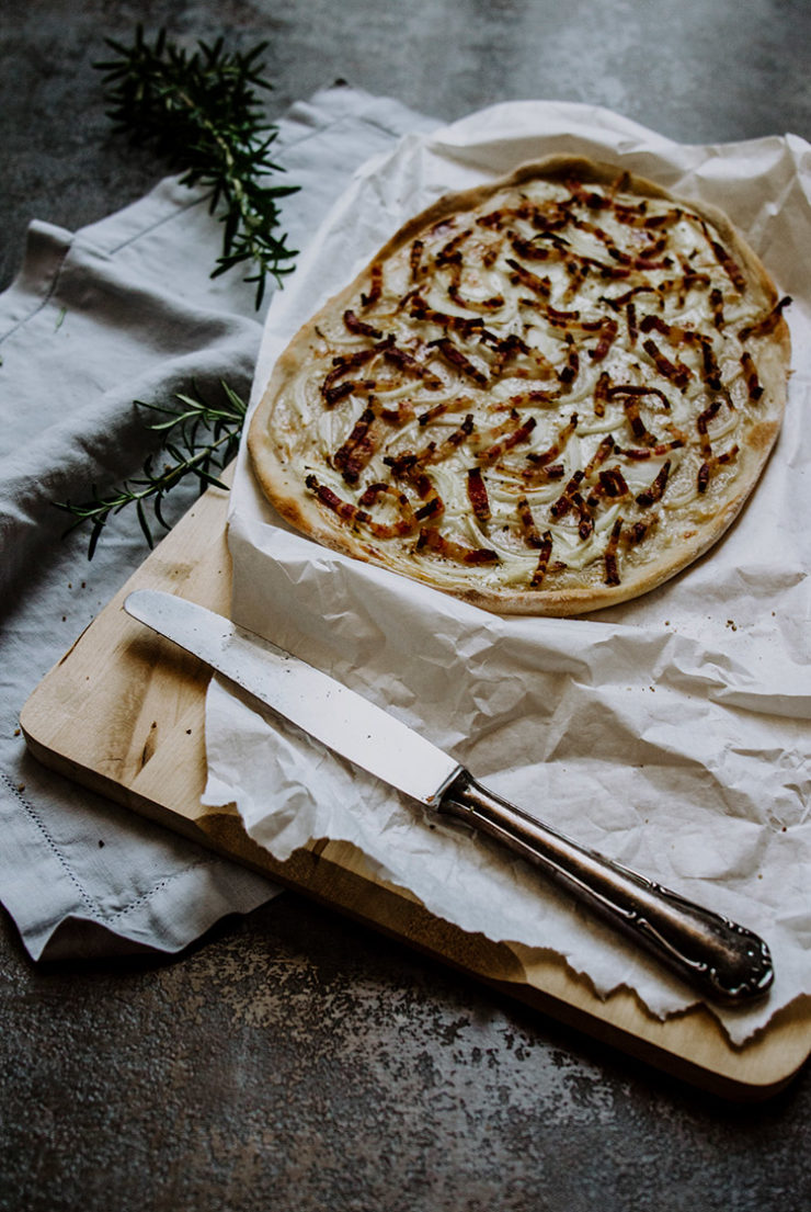 Elsässer Flammkuchen – Original Rezept für Tarte flambée