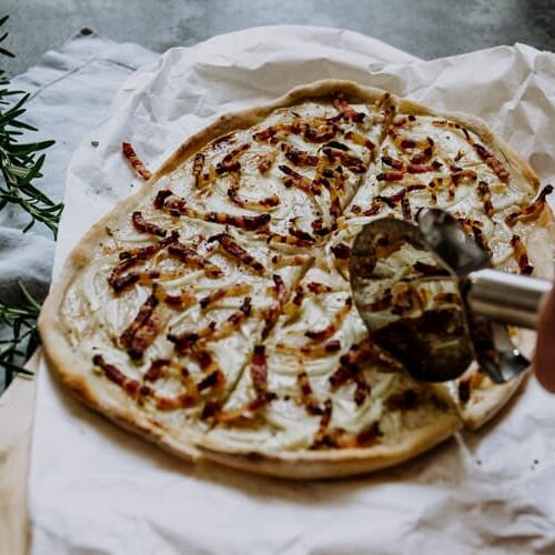 Elsässer Flammkuchen – Tarte flambée