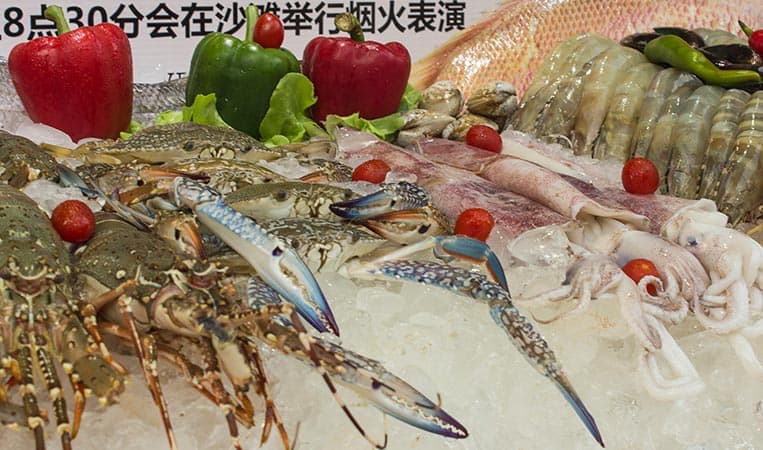 Frisches Seafood im Fisherman's Village