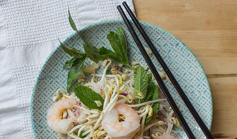 Vietnamesischer Glasnudelsalat mit Garnelen | Reisehappen