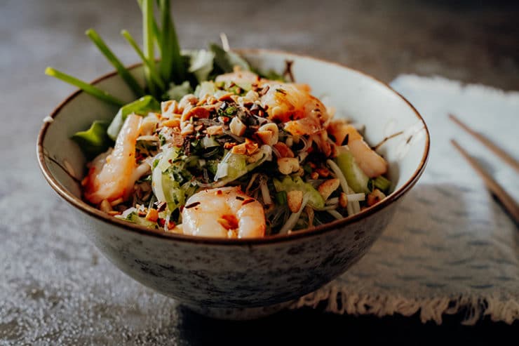 Vietnamesischer Glasnudelsalat mit Garnelen - Rezept