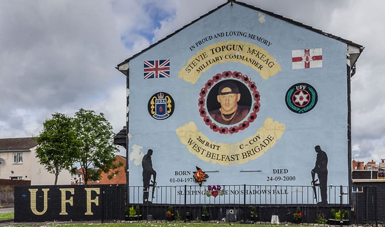 politischen Wandmalereien in Belfast