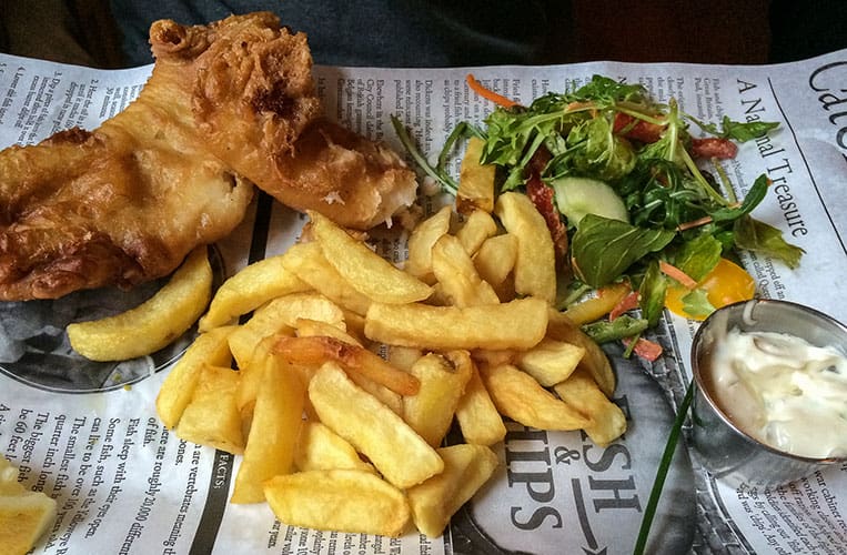 Fish & Chips in Fitzpatrick’s Bar