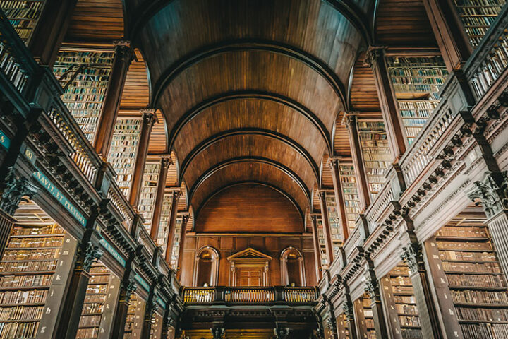 Long Room, Trinity College in Dublin, Irland