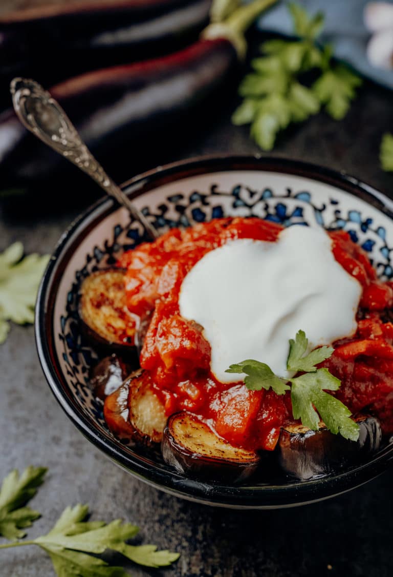 Gebratene Auberginen mit Joghurt – Türkisches Meze Rezept