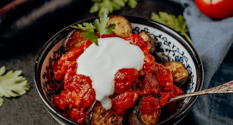 Gebratene Auberginen mit Joghurt - türkisches Meze Rezept