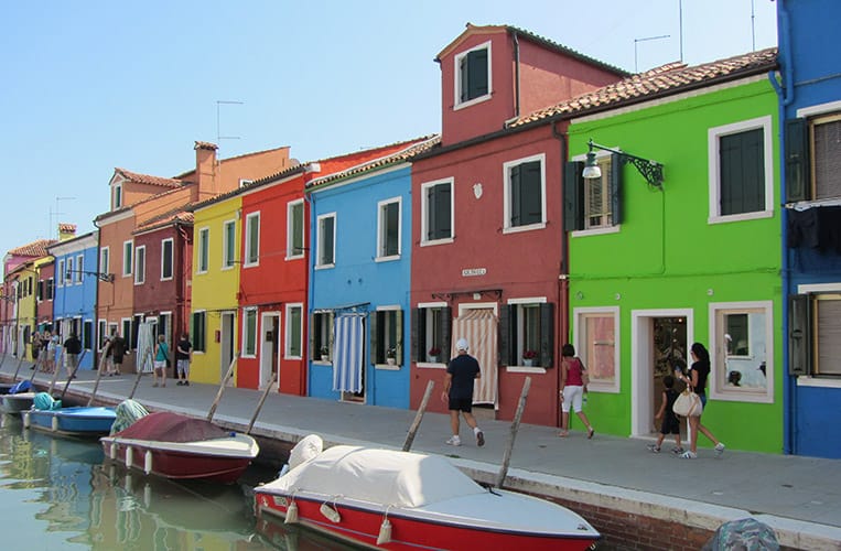 Die bunten Fischerhäuschen von Burano