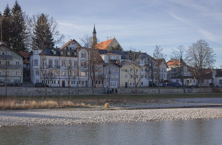 Die Isar in Bad Tölz