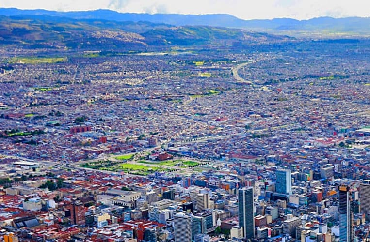 Ausblick von Monserrate über Bogotá
