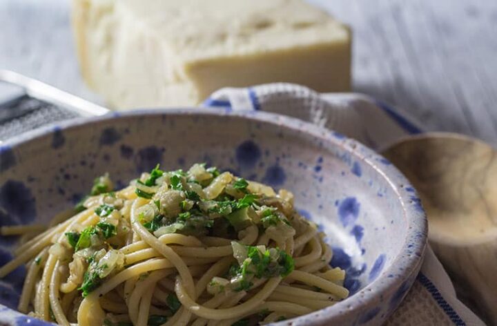Bigoli in Salsa nach einem Originalrezept aus Venedig