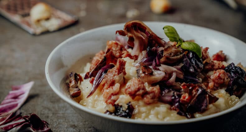 Risotto mit Salsiccia und Radicchio