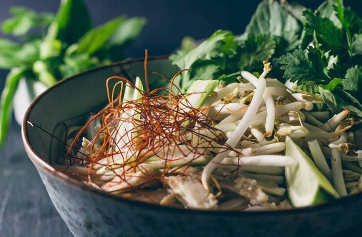 Pho Ga Rezept – Vietnamesische Nudelsuppe mit Huhn | Reisehappen