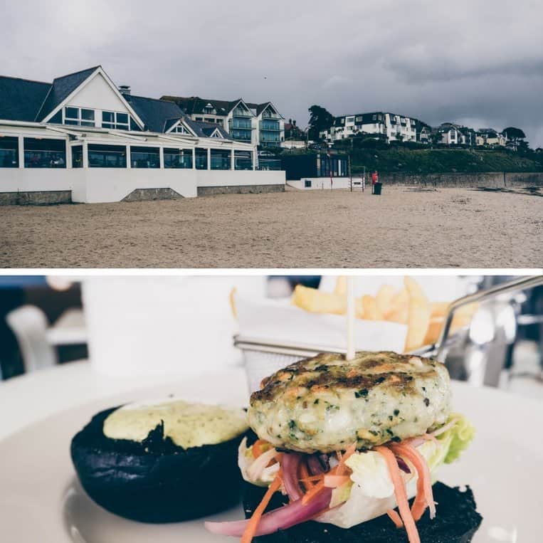 Gylly Beach Cafe am Gyllyngvase Beach in Falmouth, Cornwall