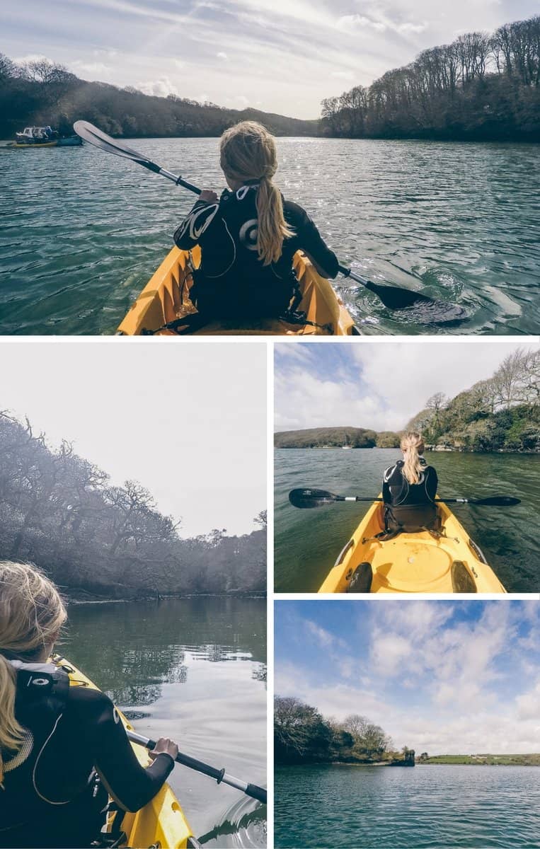 Mit dem Kajak unterwegs auf dem Helford River in Cornwall