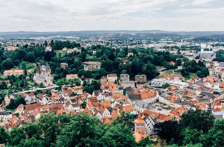 Ausblick von der Plassenburg in Kulmbach