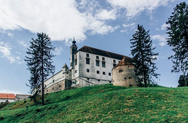 Das Schloss Ptuj, Slowenien