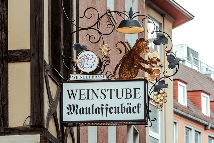 Die Weinstube „Maulaffenbäck“ in Würzburg