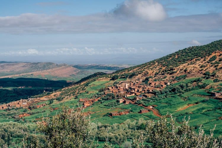 Berberdörfer am Fuße des Atlasgebirges