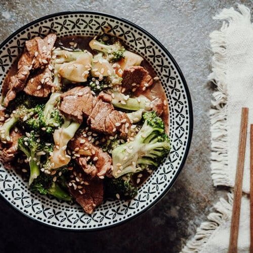 Stir Fry mit Rindfleisch und Brokkoli