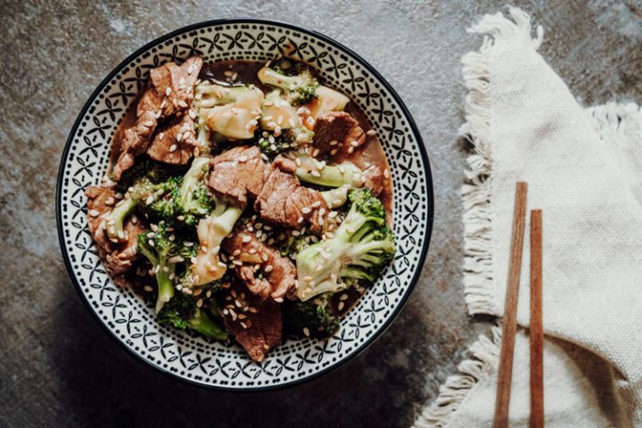 Stir Fry mit Rindfleisch und Brokkoli