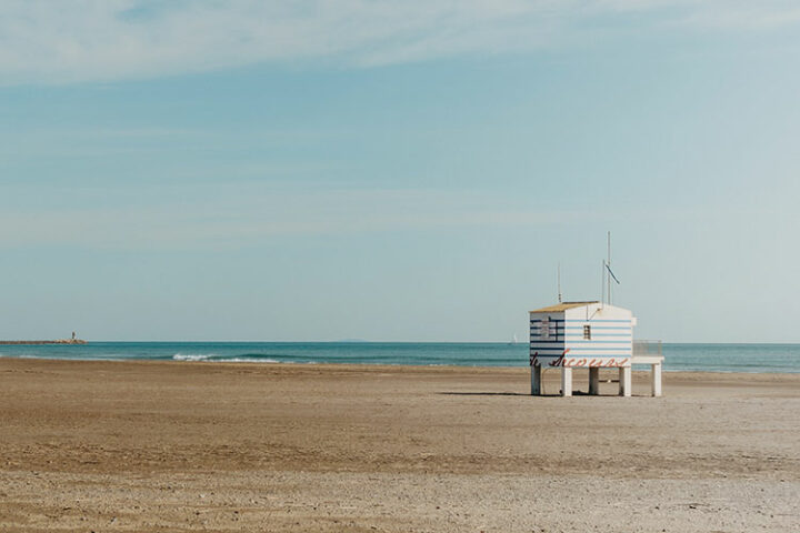 Strand Fischerdorf Gruissan, Languedoc-Roussillon