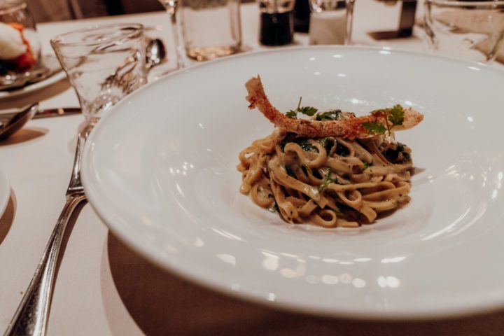 Abendessen im Hotel Weisses Kreuz Burgeis Vinschgau