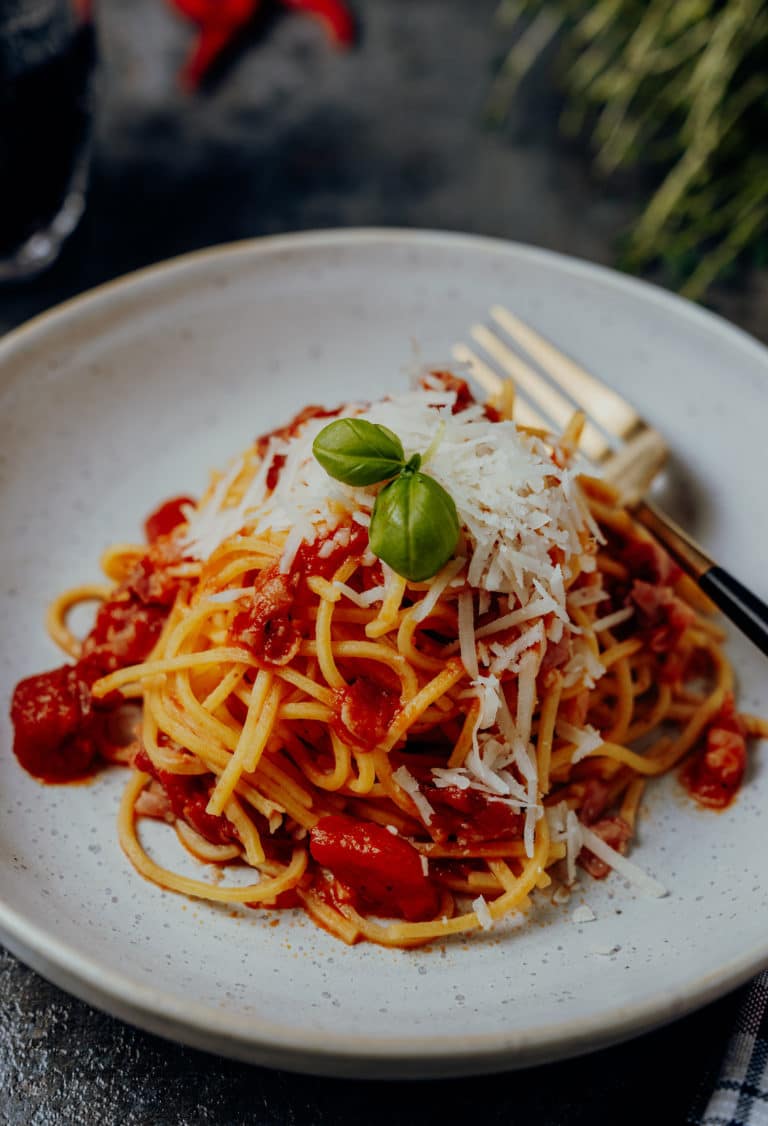 Spaghetti all'amatriciana Das Original Rezept aus Amatrice