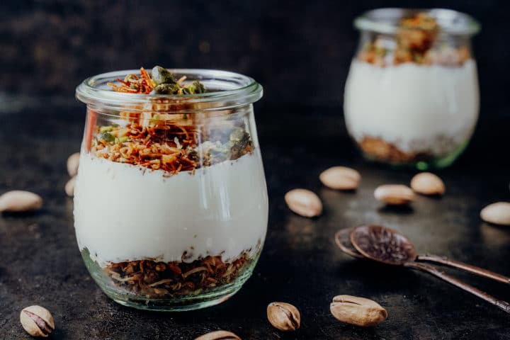 Türkischer Pudding mit Engelshaar – Muhallebili tel kadayıf