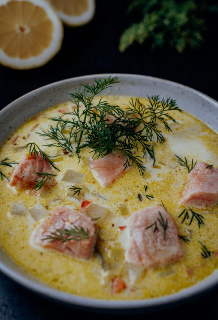 Lohikeitto – Rezept Finnische Lachssuppe