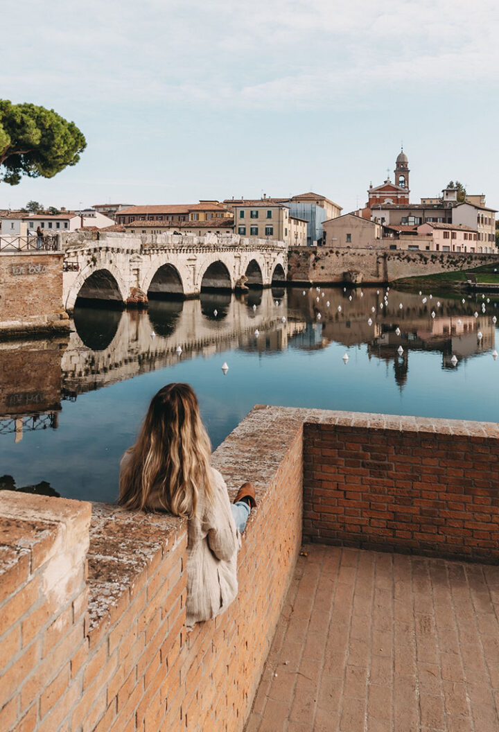 Tiberiusbrücke, Rimini, Italien