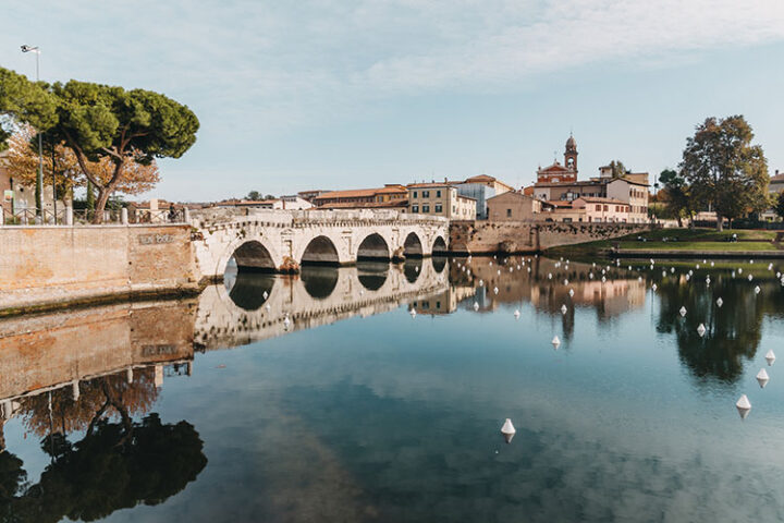 Tiberiusbrücke, Rimini, Italien