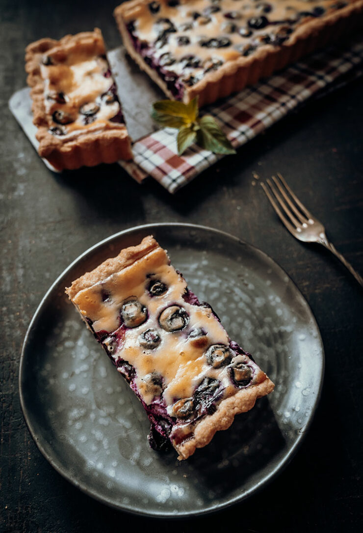 Finnischer Blaubeerkuchen - Mustikkapiirakka