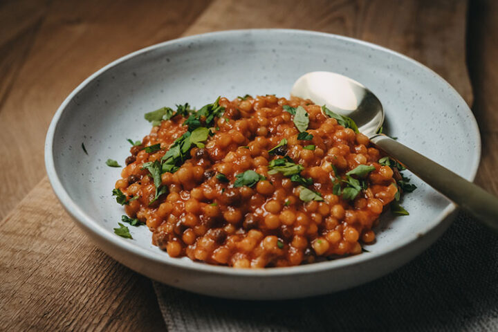 Fregola sarda al pomodoro – Rezept aus Sardinien