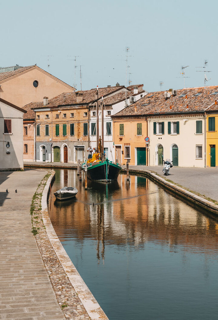 Altstadt Comacchio, Emilia-Romagna, Italien