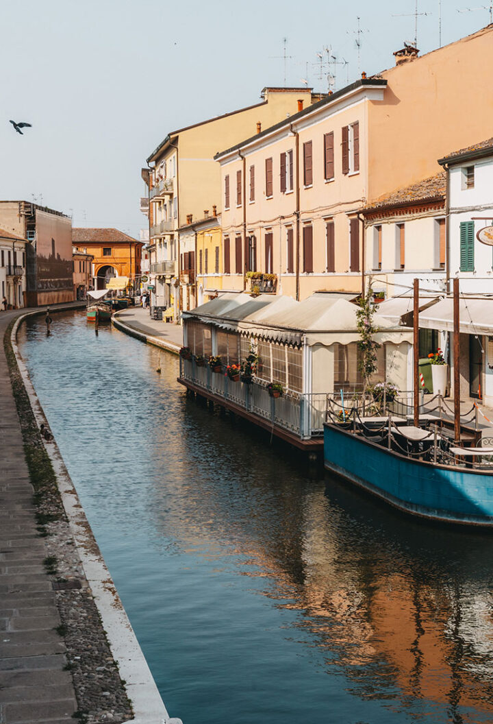 Altstadt Comacchio, Emilia-Romagna, Italien