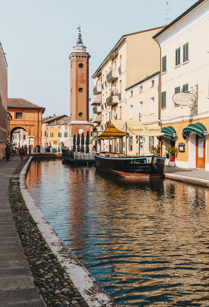 Altstadt Comacchio, Emilia-Romagna, Italien