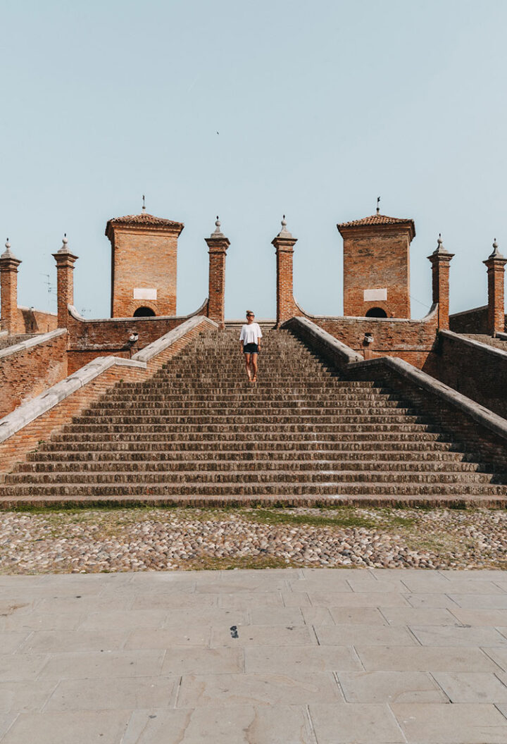 Die Ponte dei Trepponti, Comacchio, Italien