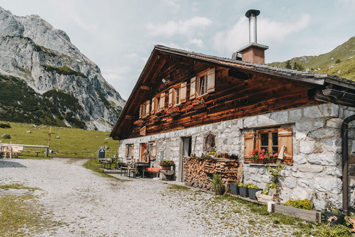 Oberen Spora Alpe, Golm, Montafon, Österreich