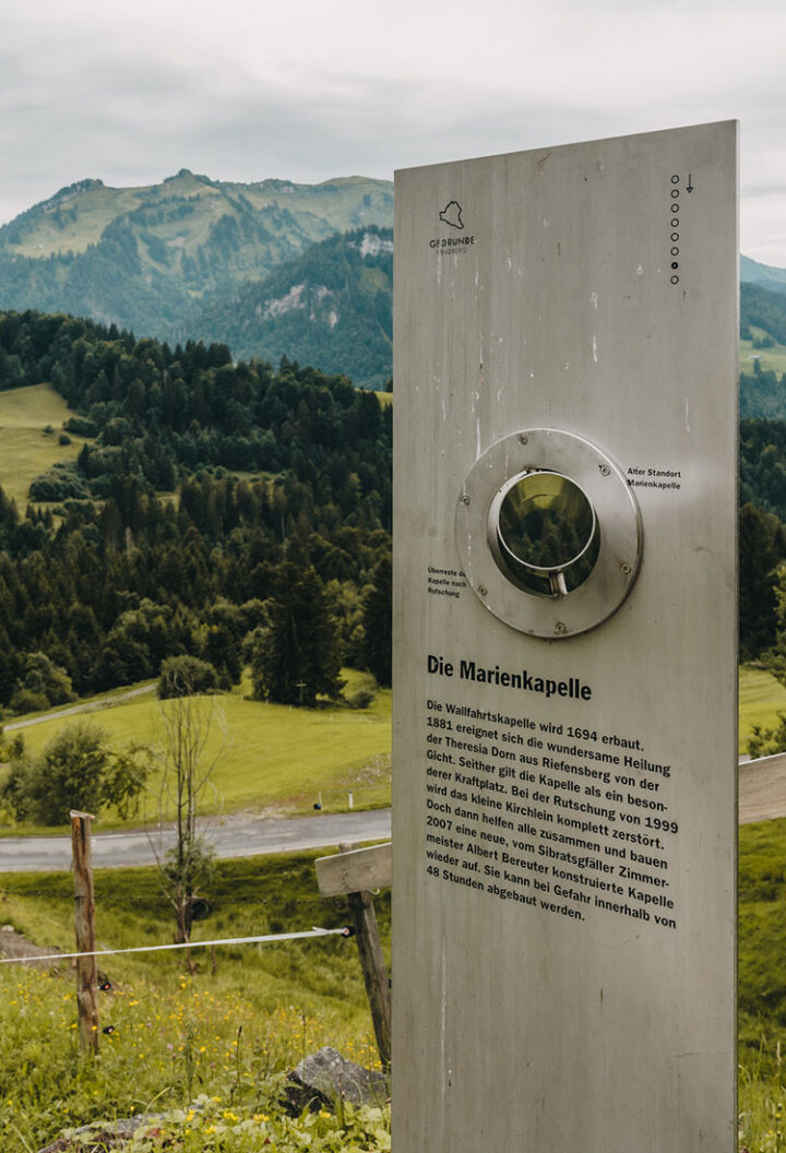 Georunde Rindberg in Sibratsgfäll, Bregenzerwald, Vorarlberg