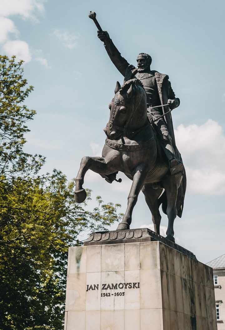 Statue Jan Zamoyski, Zamosc, Polen