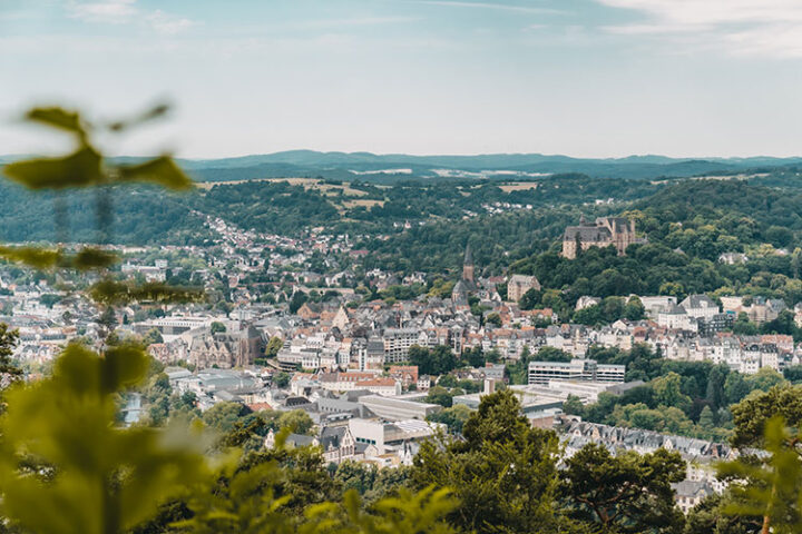 Ausblick Kaiser-Wilhelm-Turm, Spiegelslustturm, Marburg
