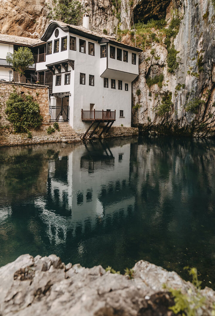 Blagaj und das Derwischkloster, Mostar, Bosnien und Herzegowina