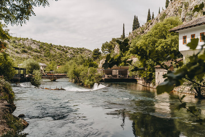 Blagaj und das Derwischkloster, Mostar, Bosnien und Herzegowina