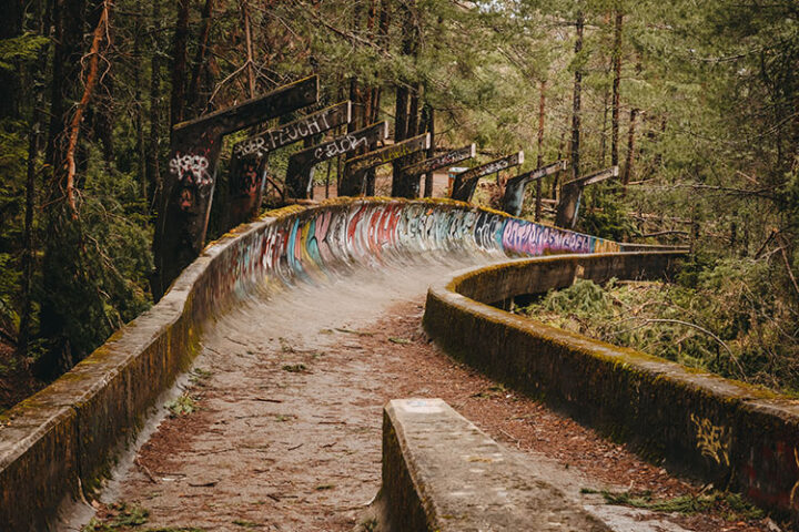 Hausberg Trebevic, Bobbahn, Lost Place, Sarajevo, Bosnien und Herzegowina