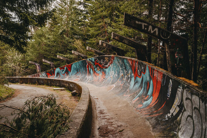 Hausberg Trebevic, Bobbahn, Lost Place, Sarajevo, Bosnien und Herzegowina