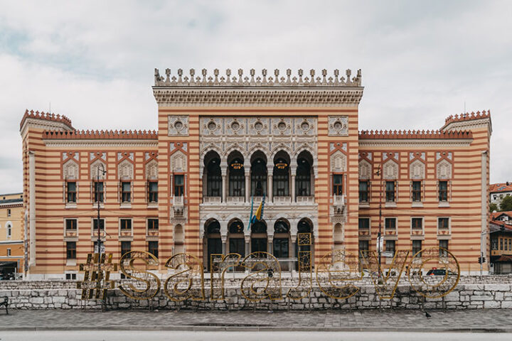 Rathaus Vijecnica, Sarajevo, Bosnien und Herzegowina