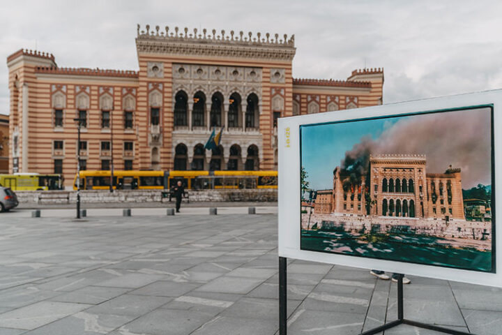 Rathaus Vijecnica, Sarajevo, Bosnien und Herzegowina