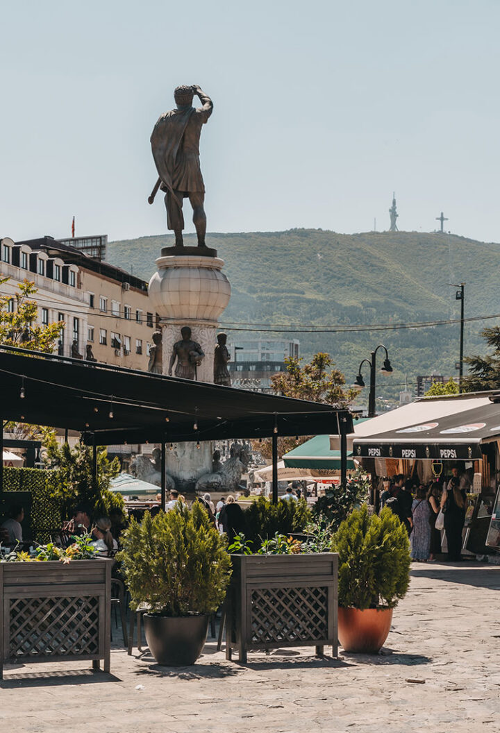 Platz des Aufstands von Karpos, Skopje, Nordmazedonien